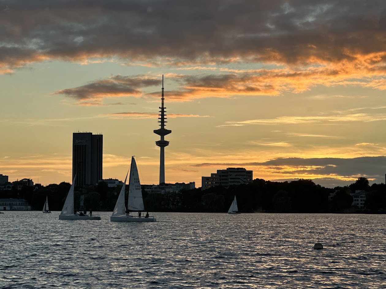 Hamburg at dusk
