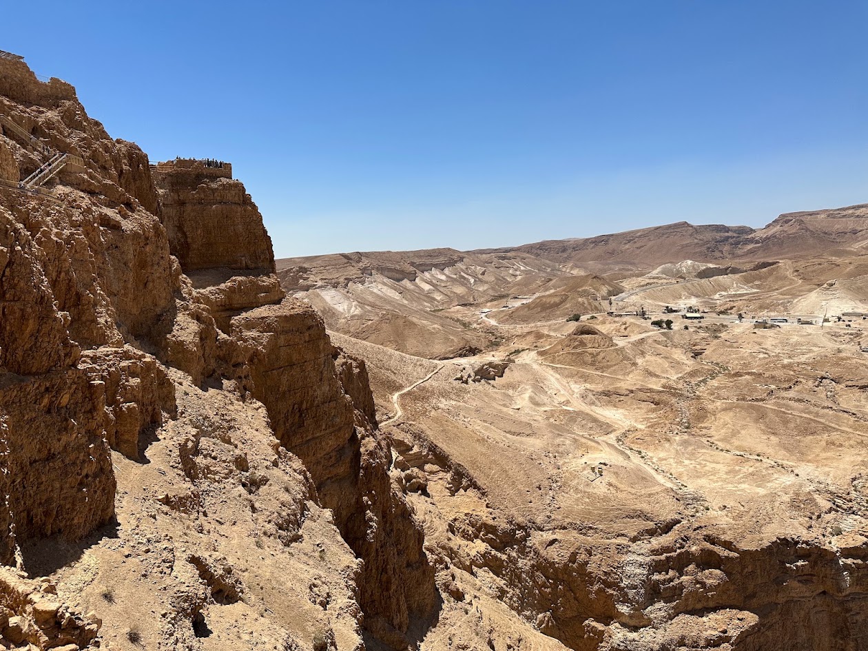 The Roman siege ramp and the western approach to Masada